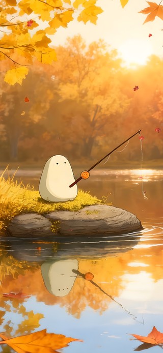 深秋垂钓