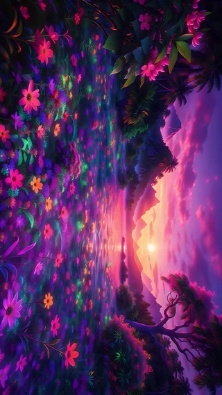 荧光花海