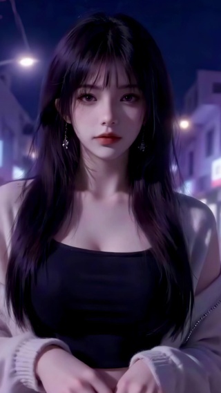 霓虹巷里的少女
