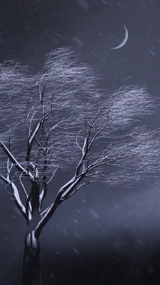 飞雪如针绣寒霜，心有火焰化寒凉