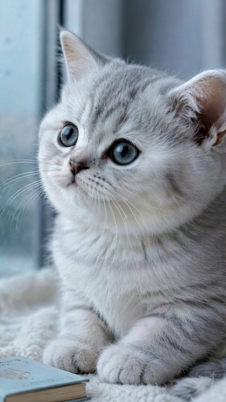 雨天窗畔的小奶猫