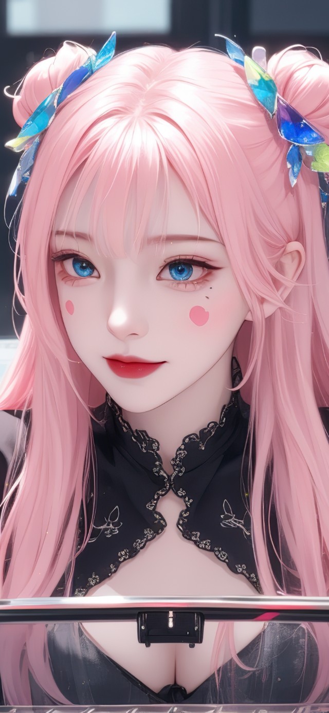 4K赛博朋克风科技美女