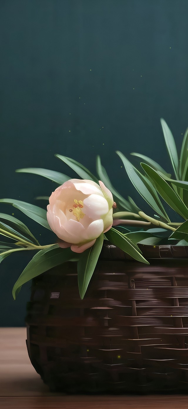 小清新文艺牡丹