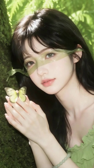 林间绿野清纯美少女