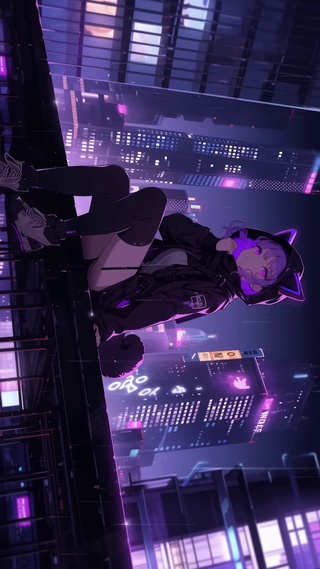 城市雨中少女