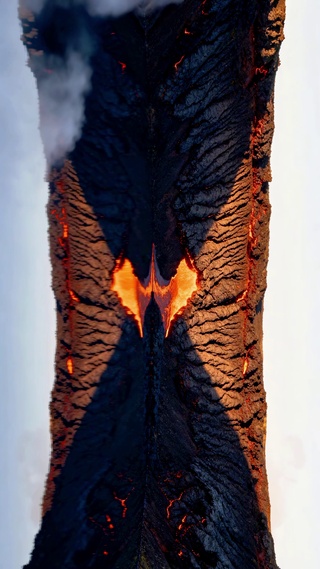 火山熔岩倒影