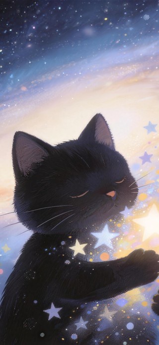 猫与星空作伴