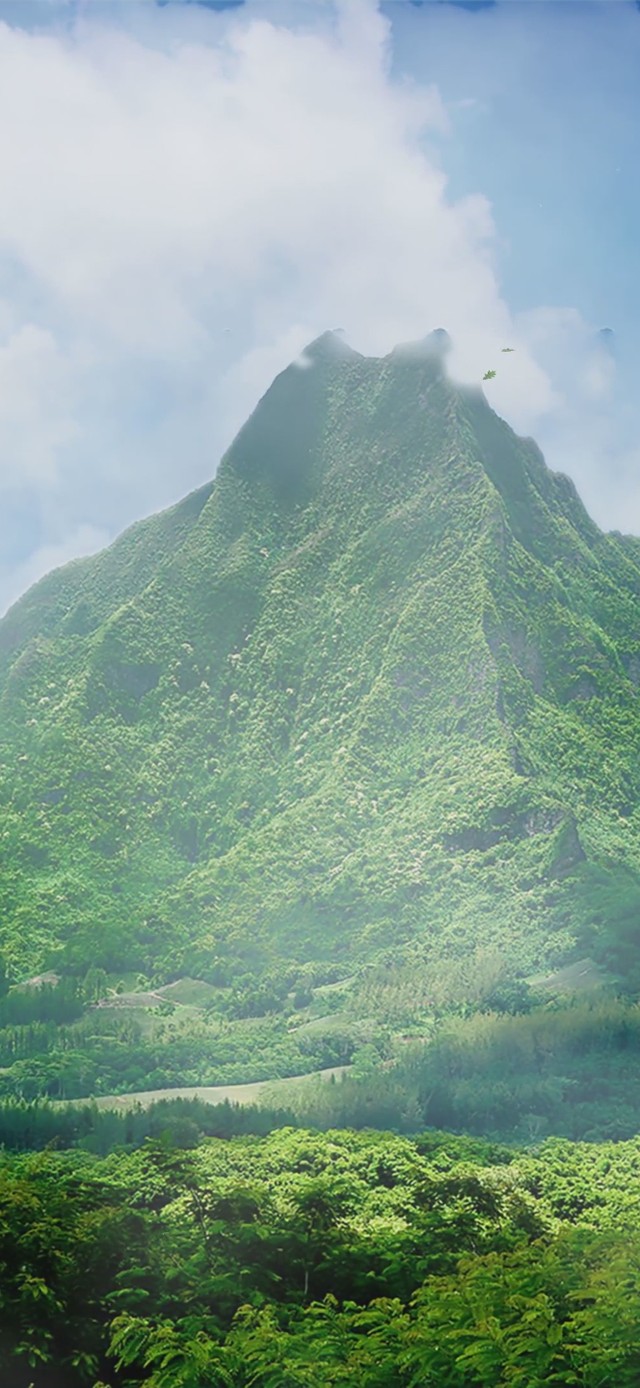 蓝天白云青山