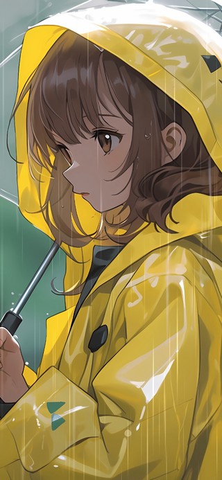 4K雨中少女