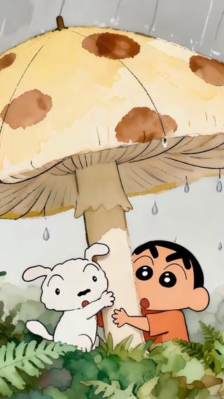 蘑菇伞可爱小新