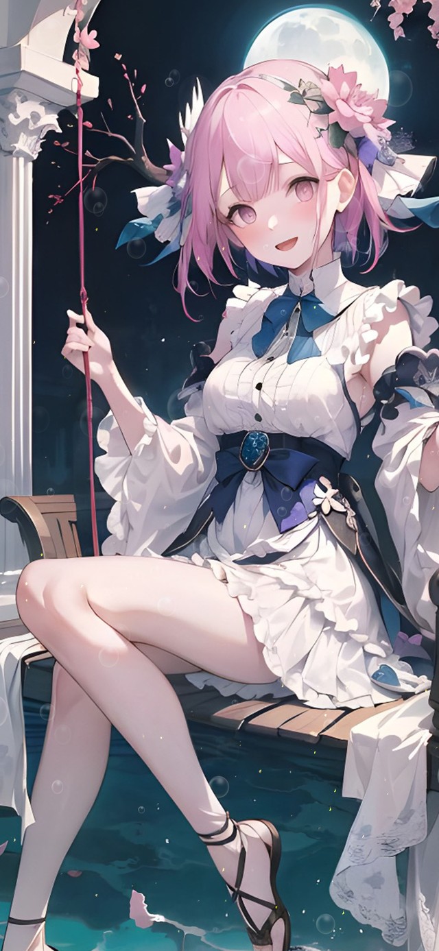 荡秋千的红发娘