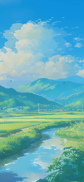 护眼绿景