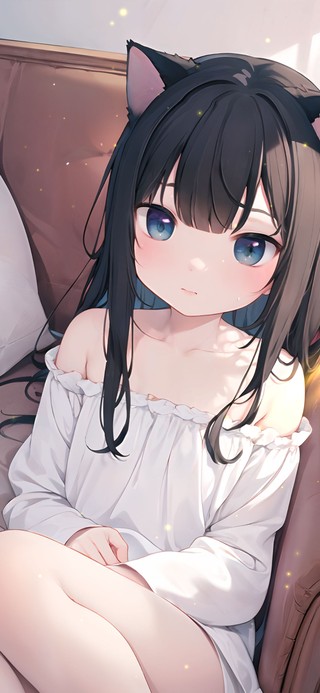 可爱黑猫耳女孩