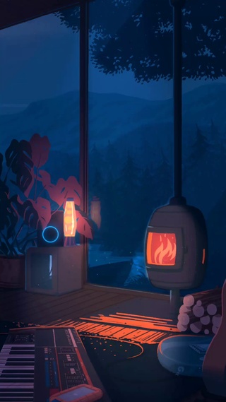 夜间小屋