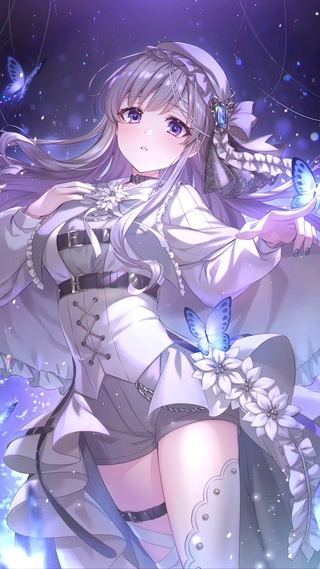 唯美蓝蝶少女