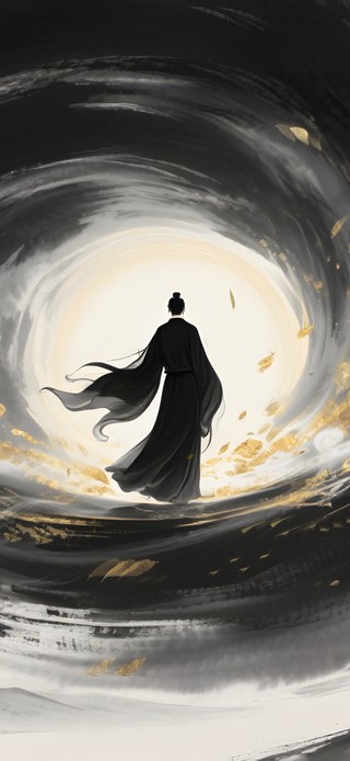 水墨孤影