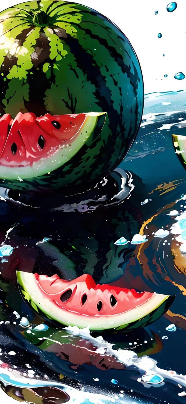 冰水中的西瓜