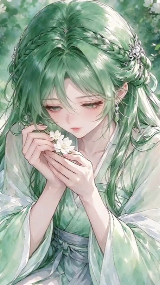 森系惜花少女