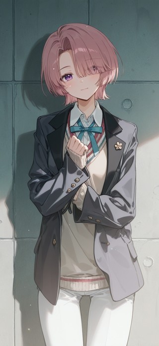 唯美粉发少女