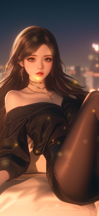 月华悄在她影里驻足