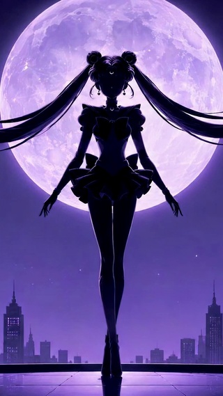 紫月下的美少女战士