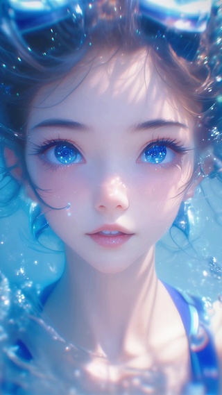  眼睛里有星星少女