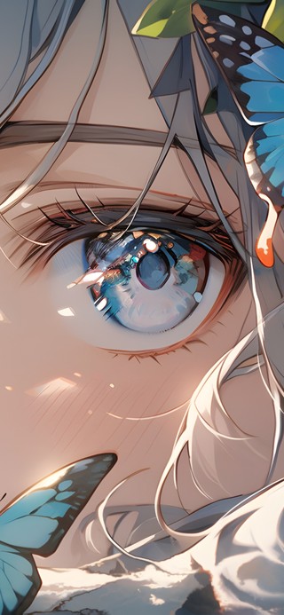 4k蝴蝶与少女