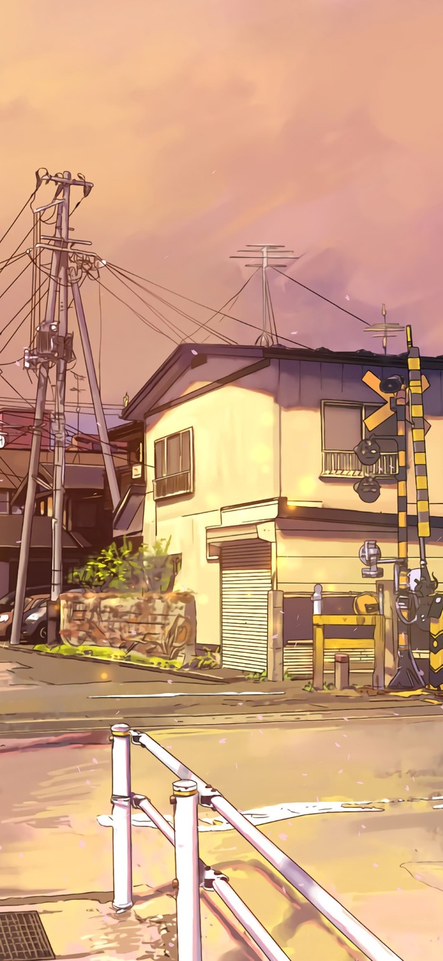 治愈夕阳停车场