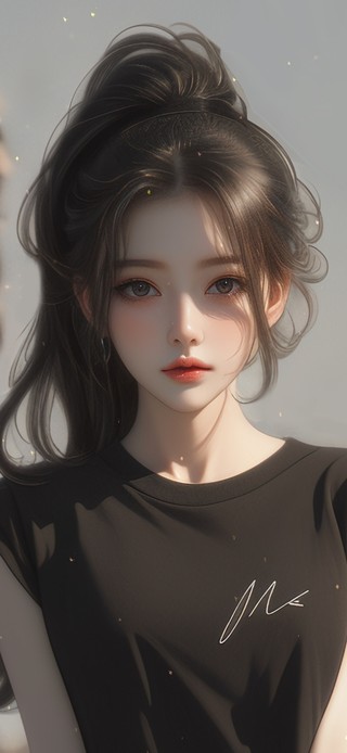 清纯马尾少女