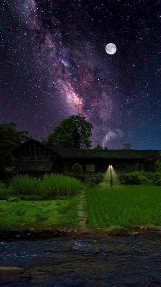 夏夜星空繁星之美