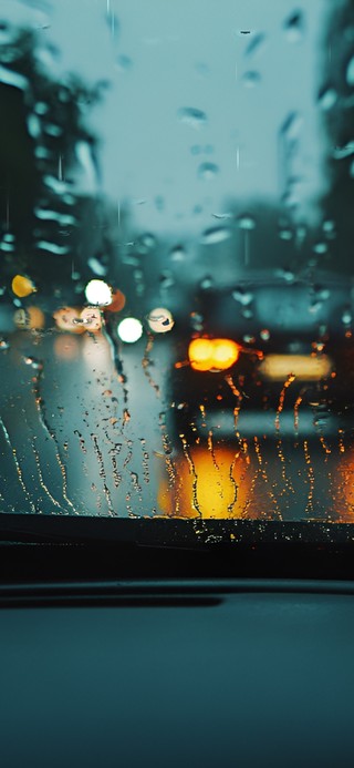 雨夜车内