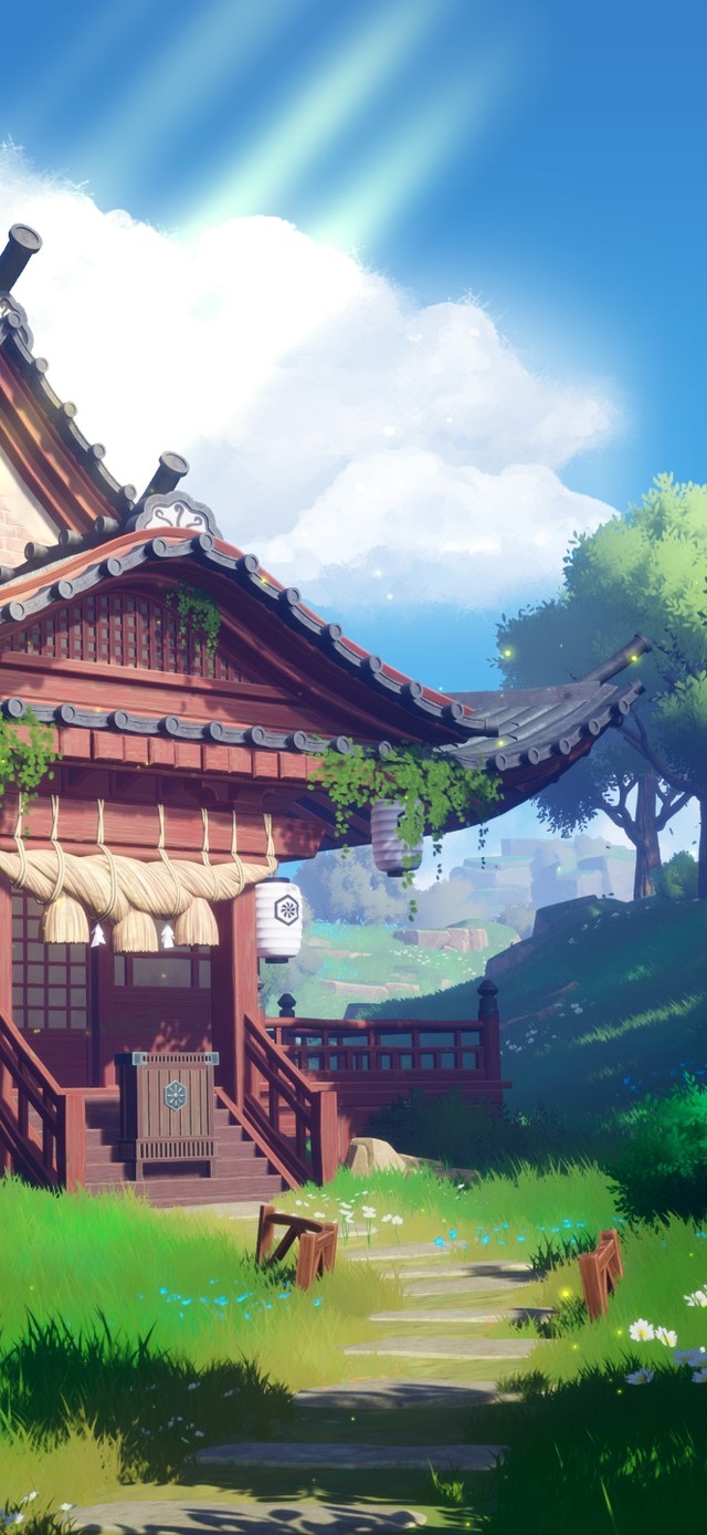 4K治愈阳光下树林木屋