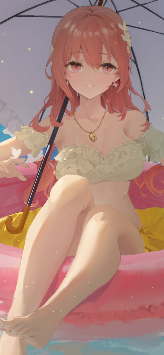 4K海边泳装美少女