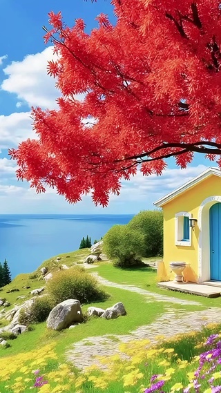 海边的枫景