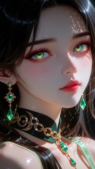 绿蝶古风美女壁纸