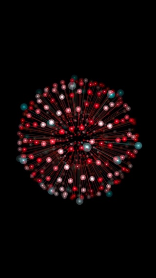 炫酷红色粒子球