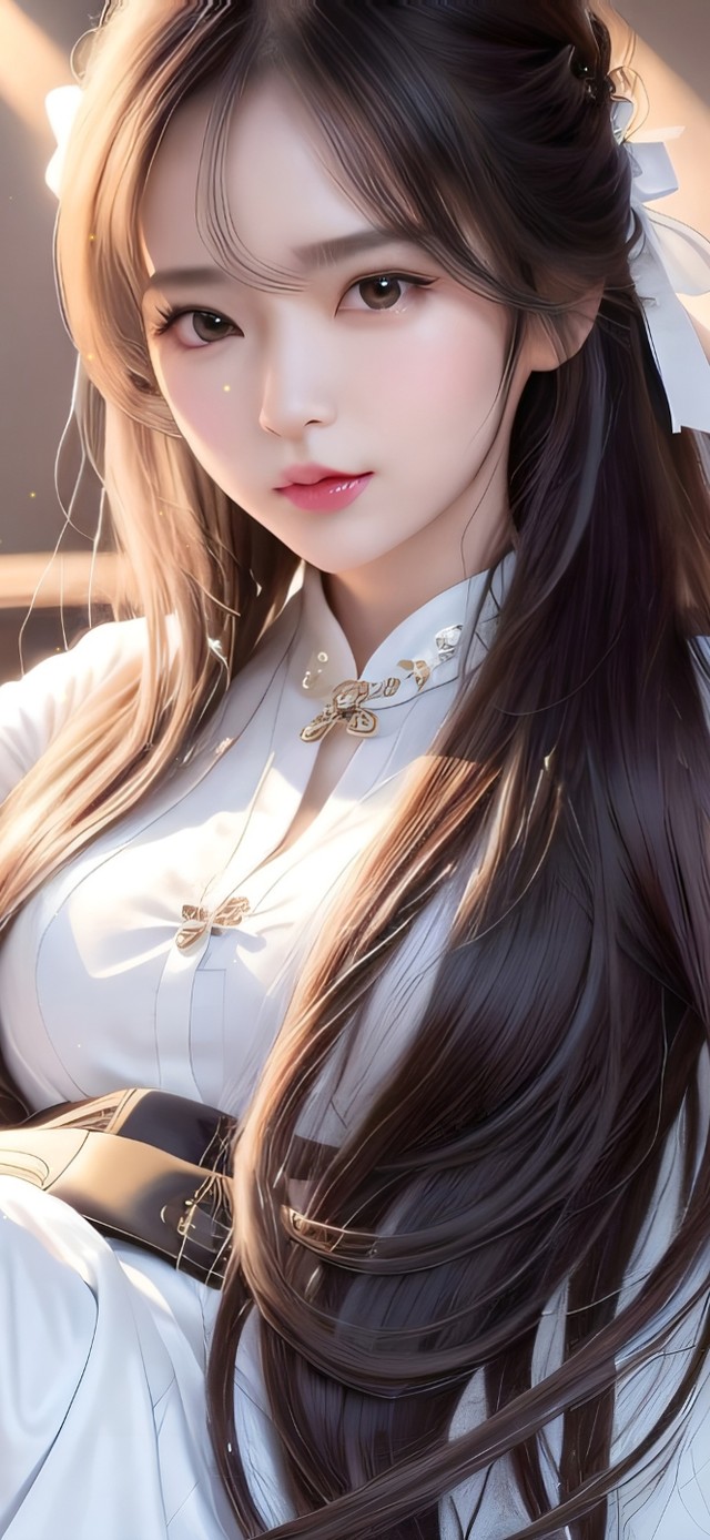 4k可爱的长发女孩