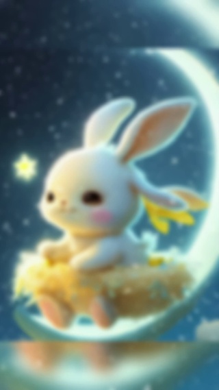 月亮卡点兔兔