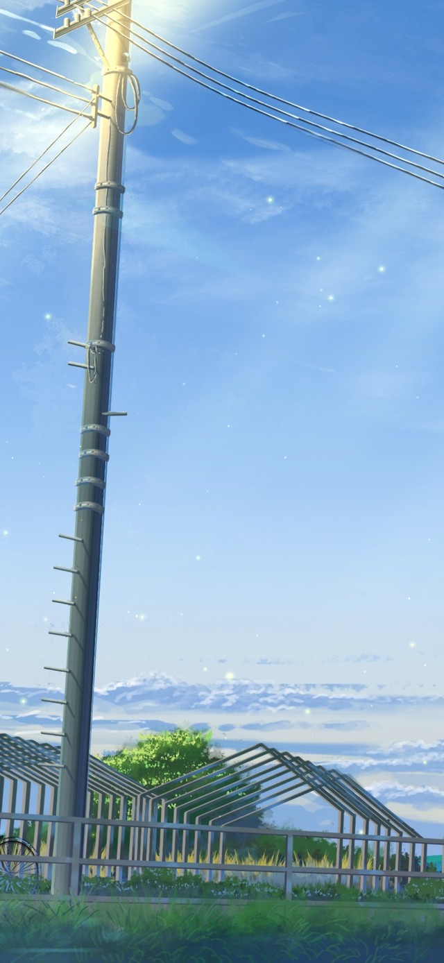 唯美治愈乡村红绿灯路口