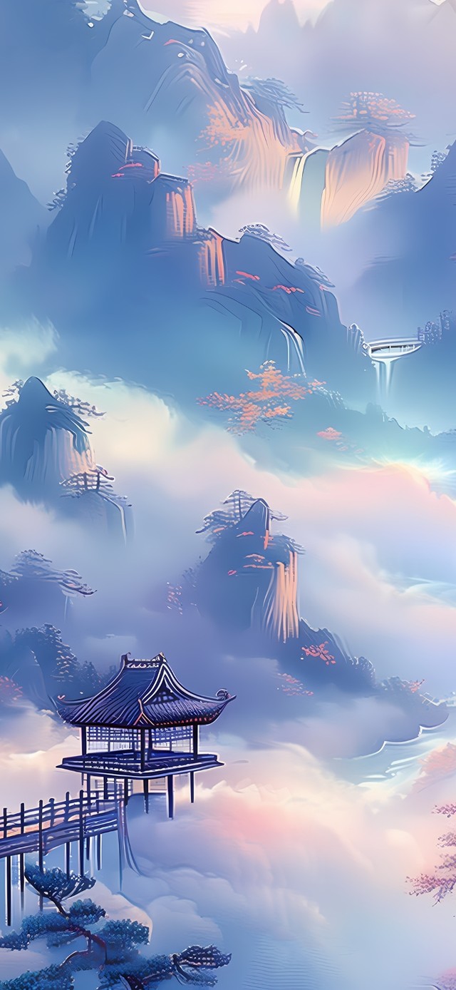 云雾山水(风景手机动态壁纸) - 风景手机壁纸下载 - 元气壁纸