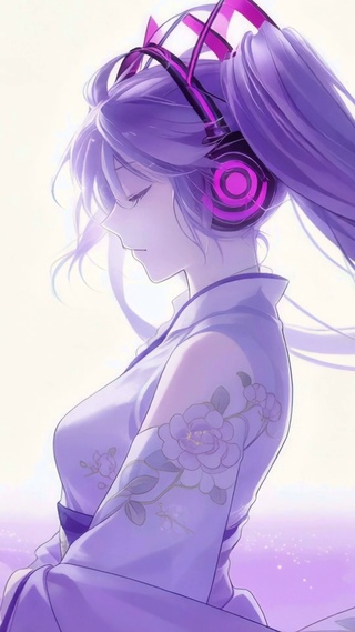 二次元耳机少女