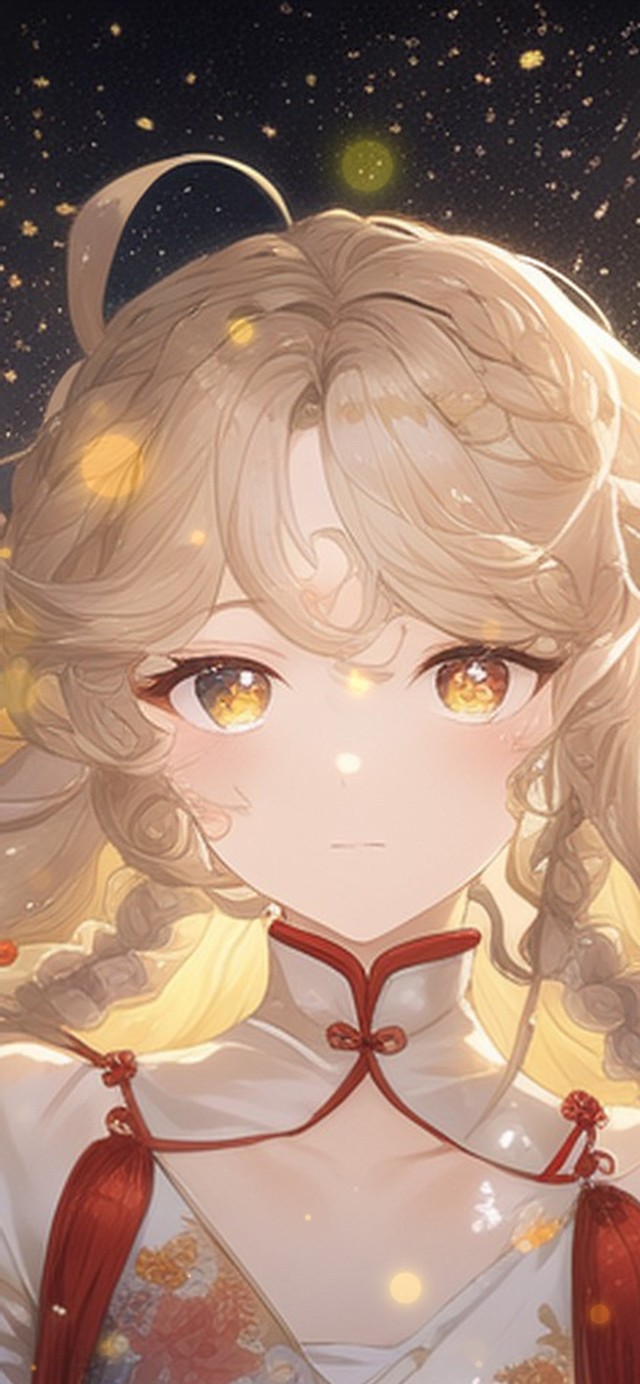 过年氛围灯笼少女