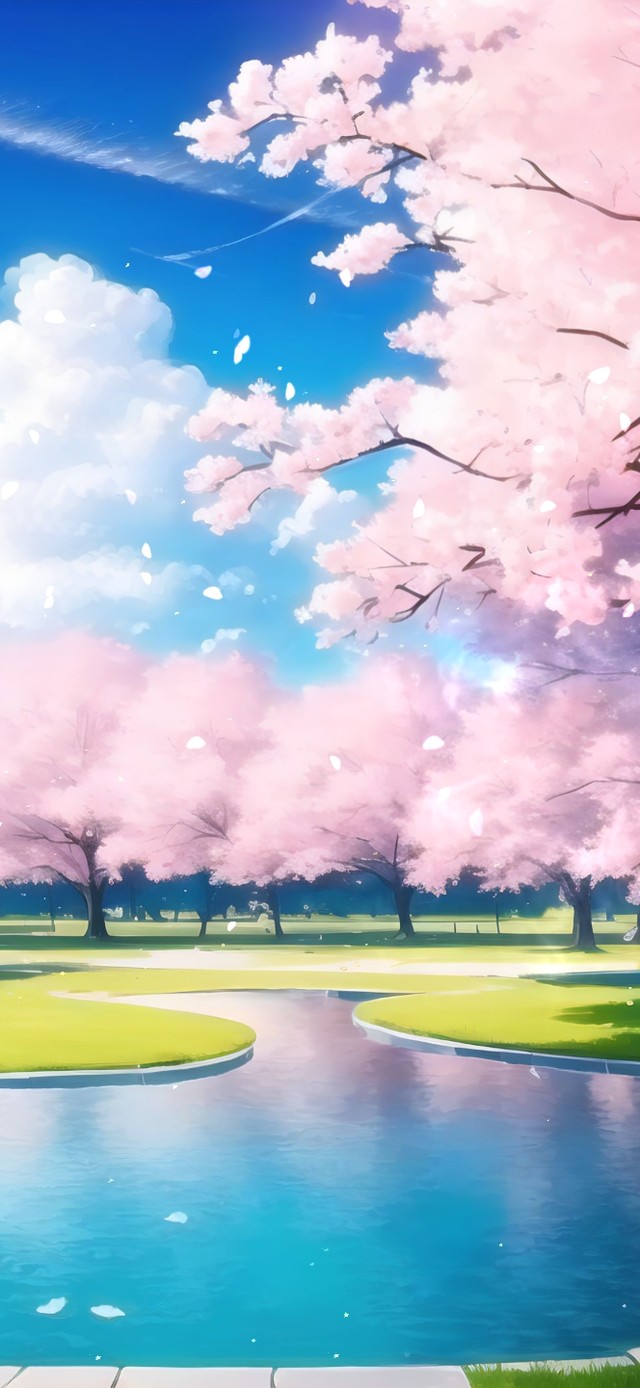 唯美浪漫樱花湖