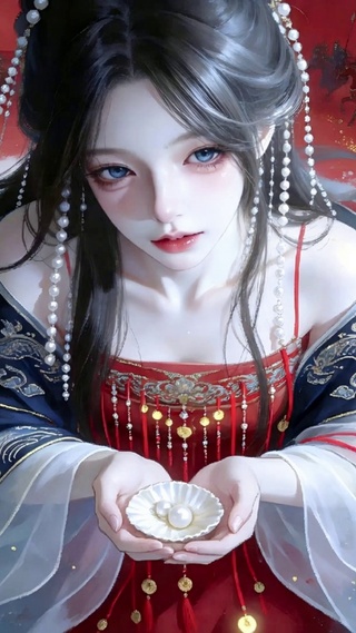 山海经古风神女唯美插画