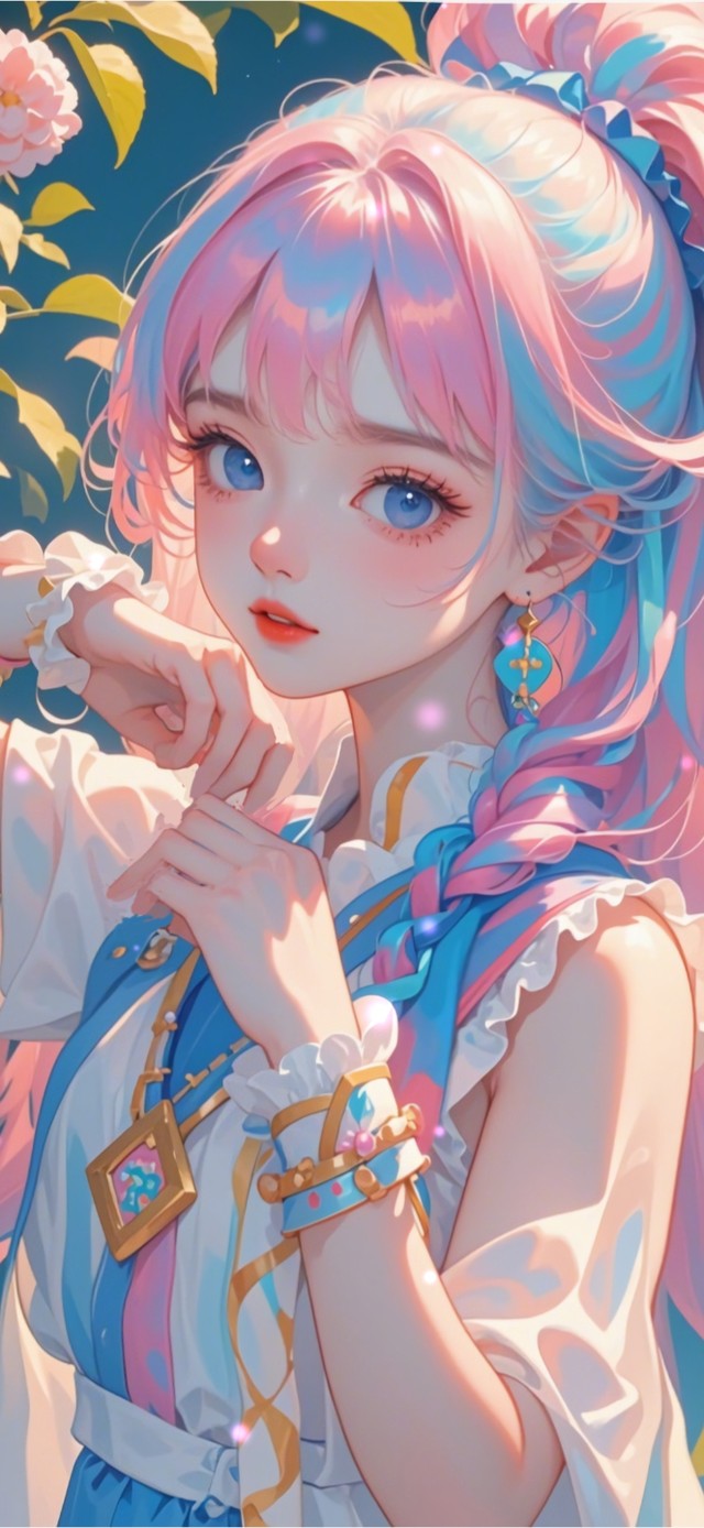 4K 可爱马尾女孩