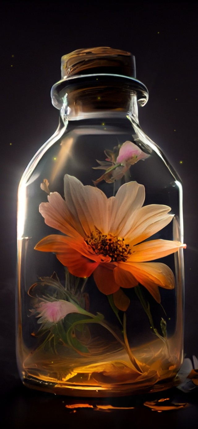 4k玻璃水晶花