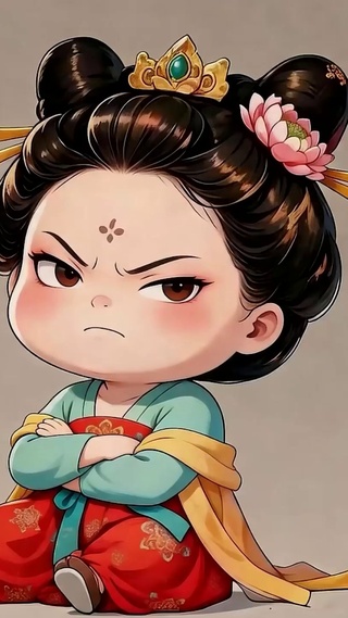 生闷气女孩