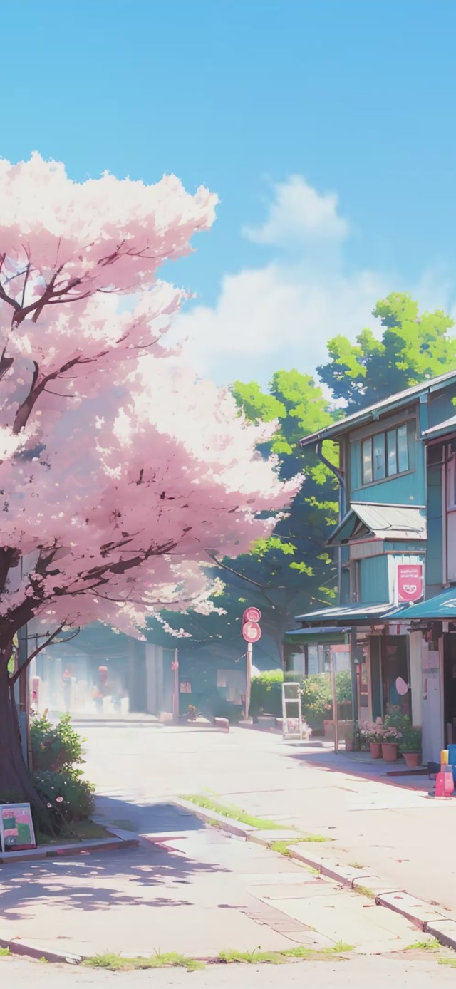 樱花树下的静谧时光