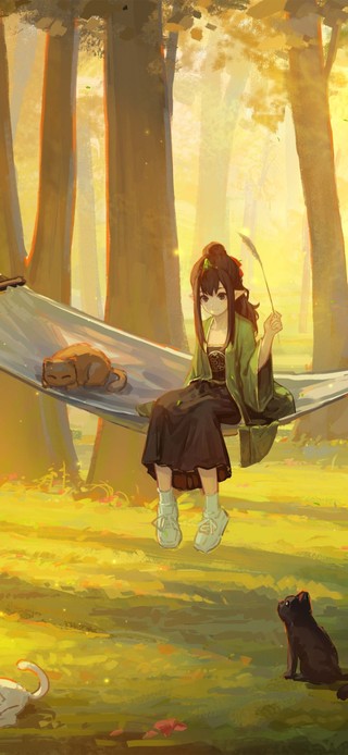 4K 秋林古装少女