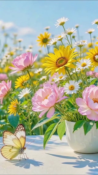 花与蝶，赴一场夏日晴光